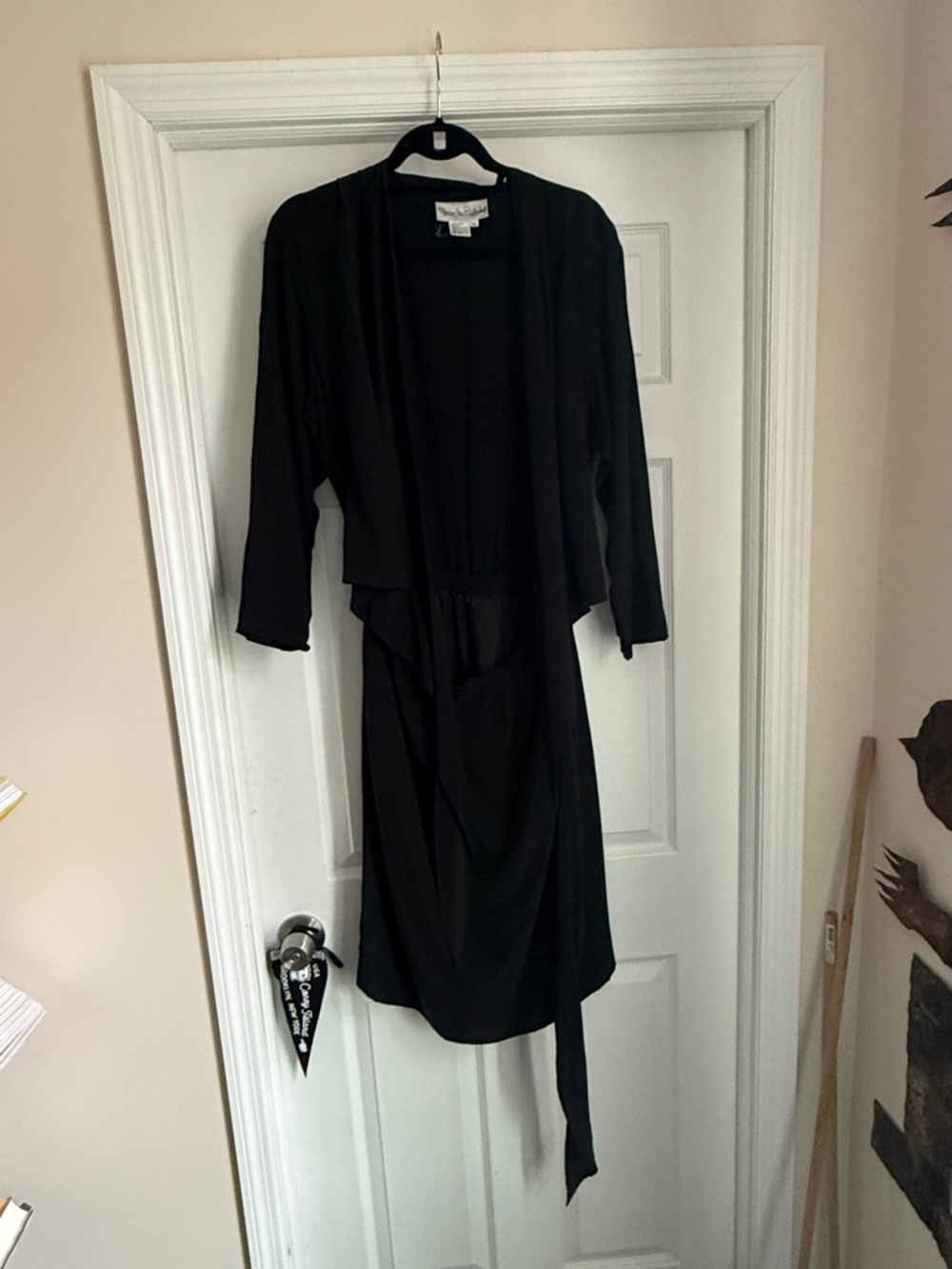 Diane Von Furstenberg ‘90s Black Wrap Dress with pockets
